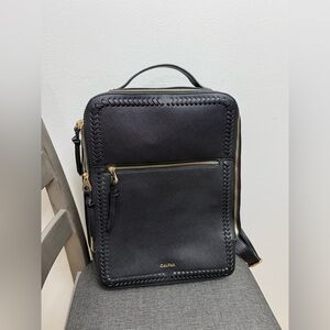KAYA CALPACK BLACK LAPTOP BACKPACK W/ GOLD ACCENTS
